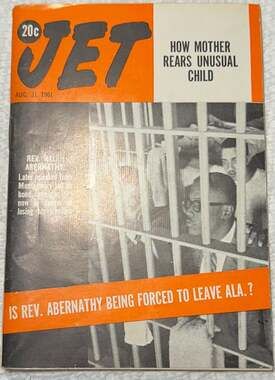 Vintage August 31, 1961 Jet Magazine Rev. Ralph Abernathy Civil Rights Cover